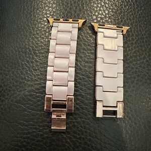 Light Pink and Rose Gold Apple Watch Band